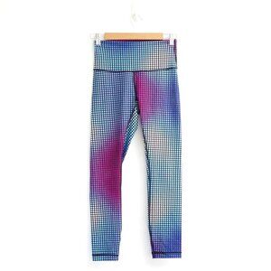 SALE Lululemon Wunder Under Pant Cosmic Dot White Multi / Black 6